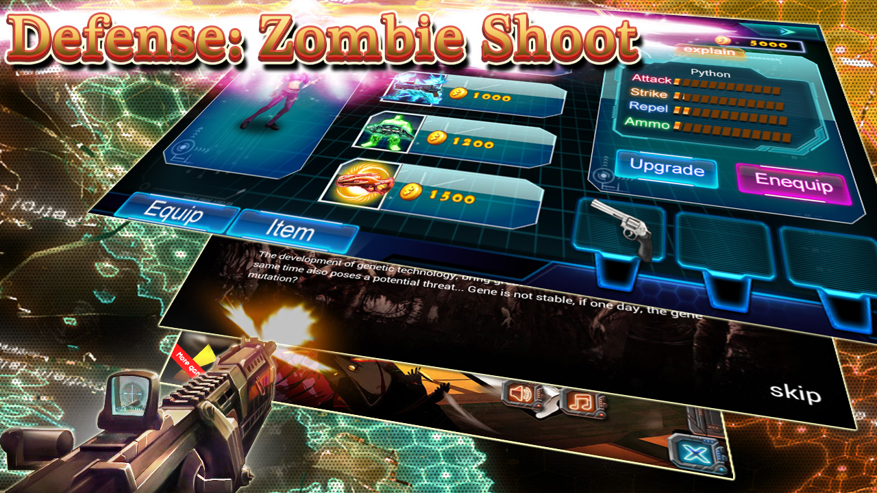 Android application Defense: Zombie Shoot screenshort