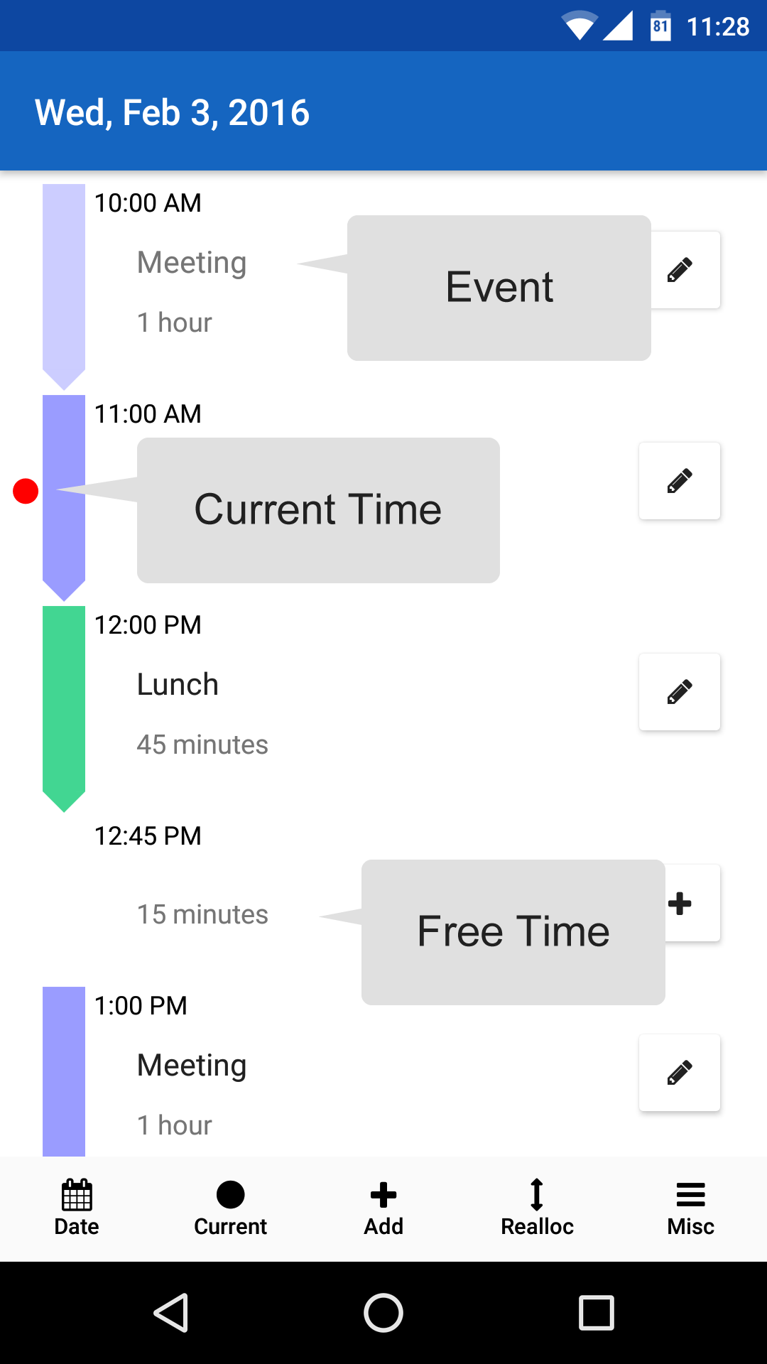 Android application Schedule Navigator screenshort