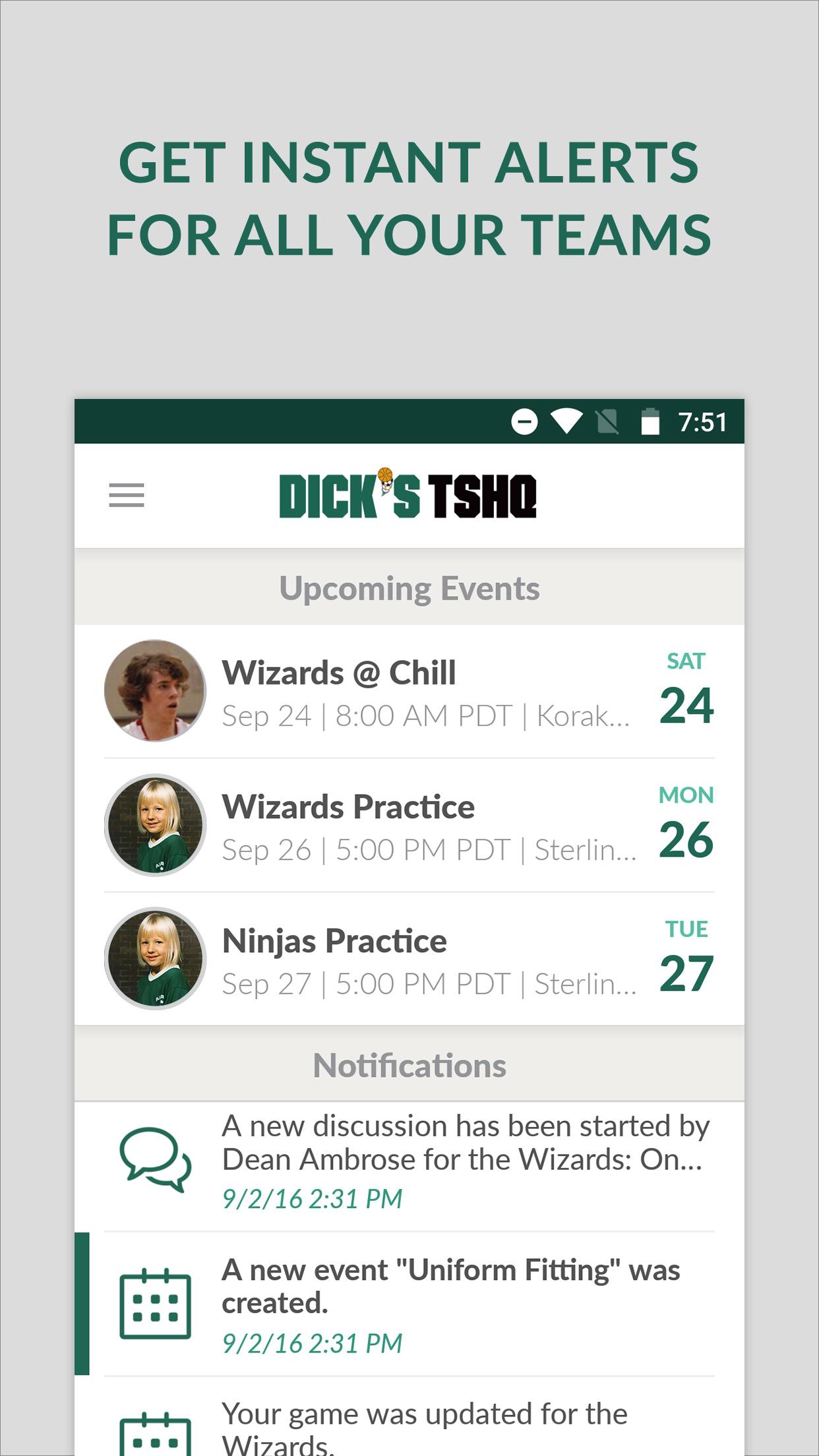 Android application DICK’S Team Sports HQ screenshort