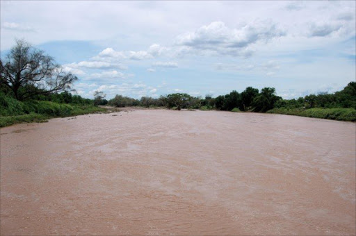 The Limpopo river in flood at the Pont Drift Border Post. Botswana is on the left and South Africa on the right. File photo.