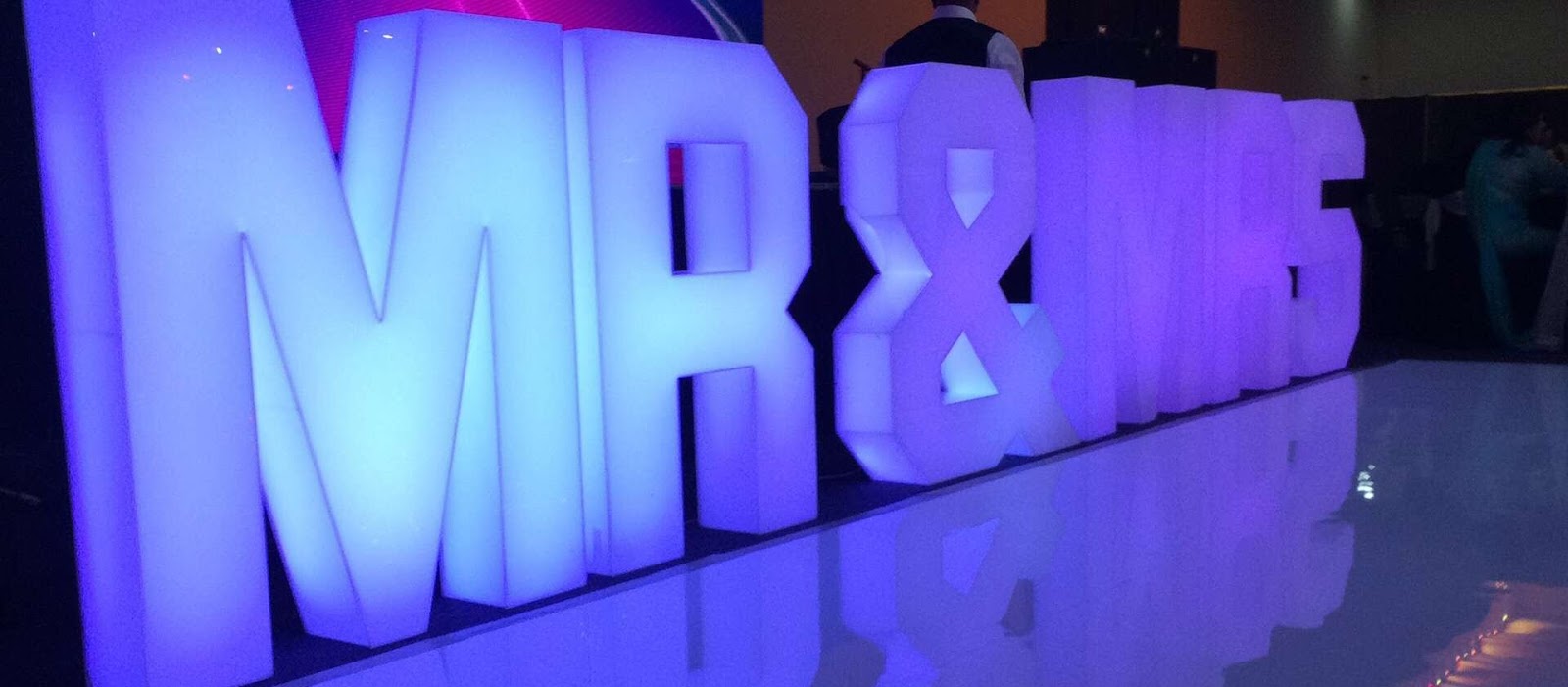 Led letters that say MR and MRS