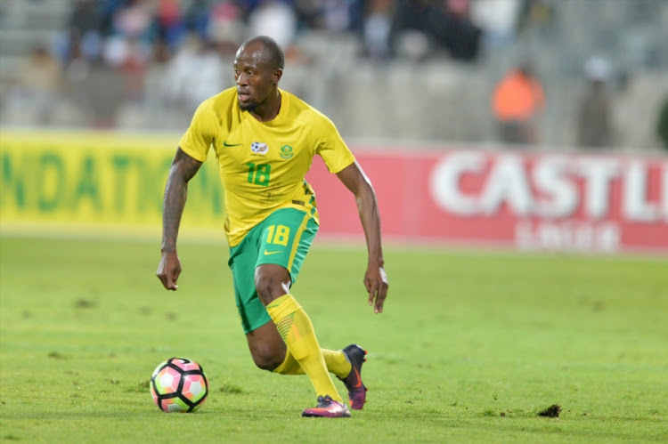 Sifiso Hlanti during the International friendly match between South Africa and Zambia at Moruleng Stadium on June 13, 2017 Moruleng, South Africa.