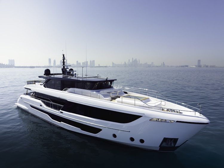 Dubai-based Gulf Craft showed its new Majesty 111.