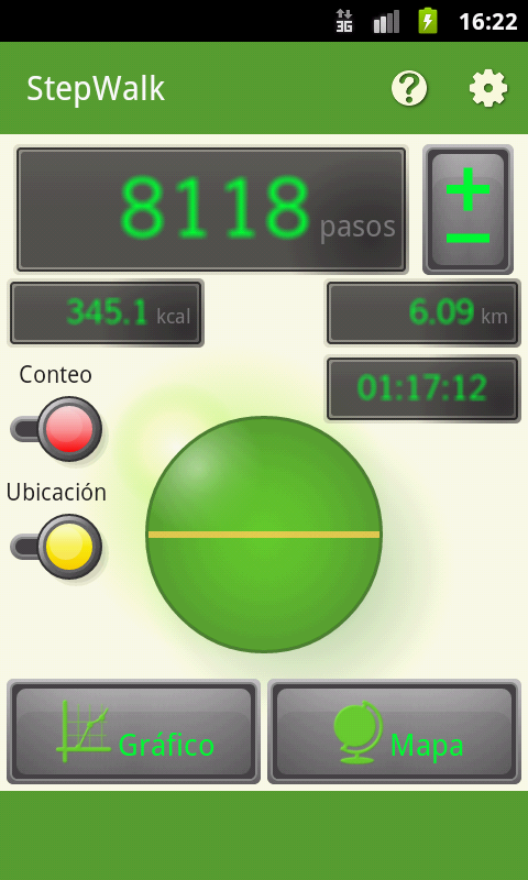 Android application StepWalk Pedometer screenshort