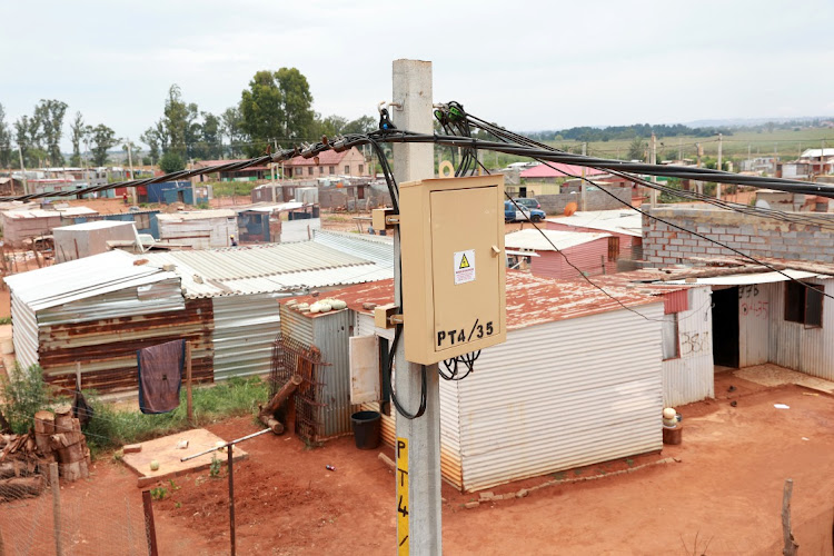 City Power installing smart meters to customers at Patsing informal settlement in Lenasia.
