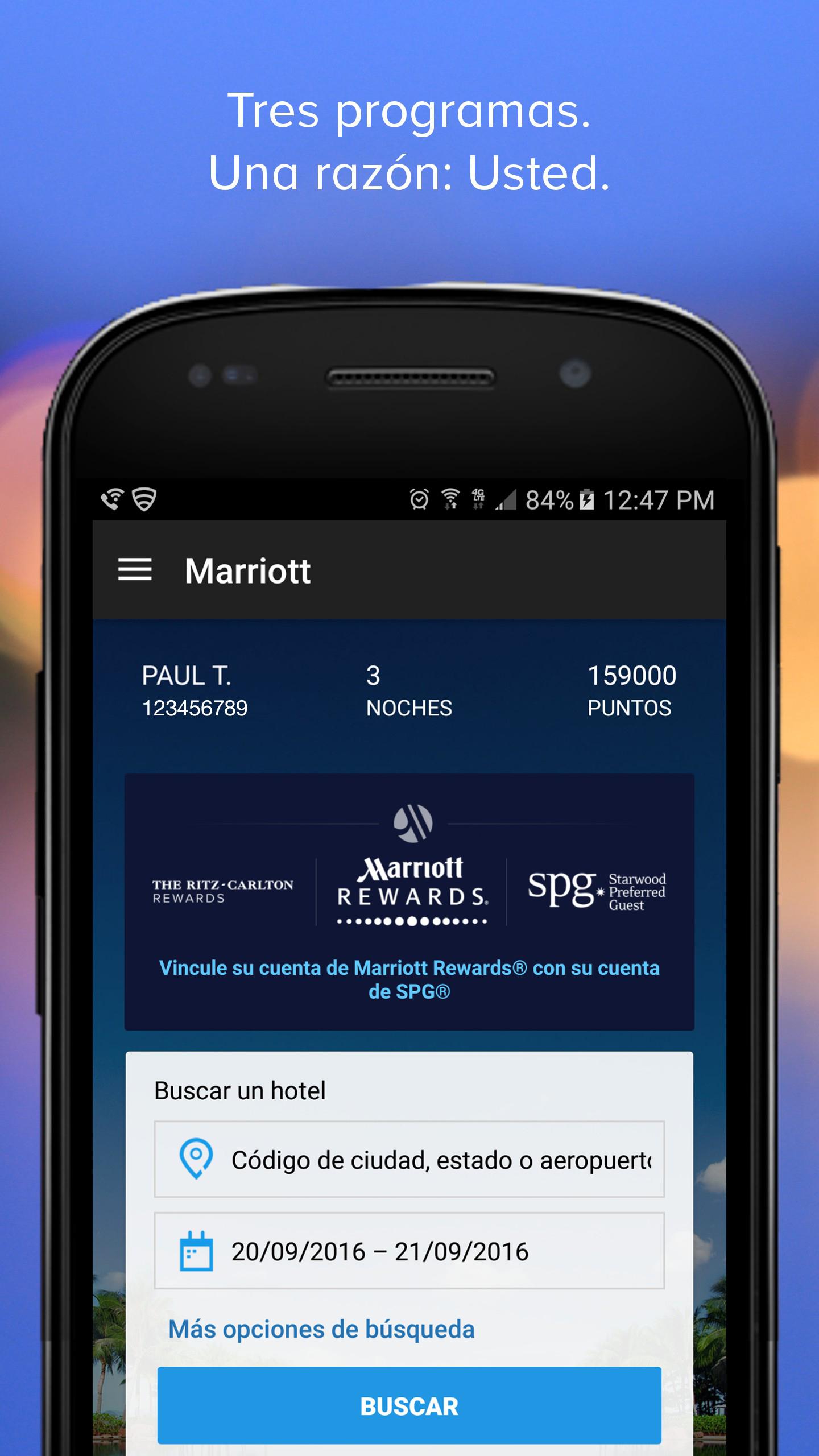 Android application Marriott Bonvoy screenshort