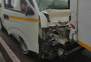A driver and a passenger were trapped in a minibus taxi after their vehicle collided with a bus on the M4 south in Durban. File photo.