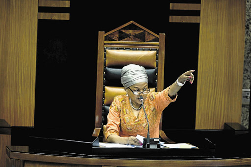 Baleka Mbete, Speaker of parliament.