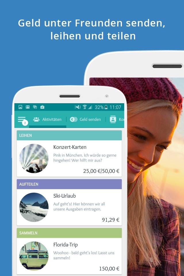 Android application Lendstar – Send &amp; share money screenshort