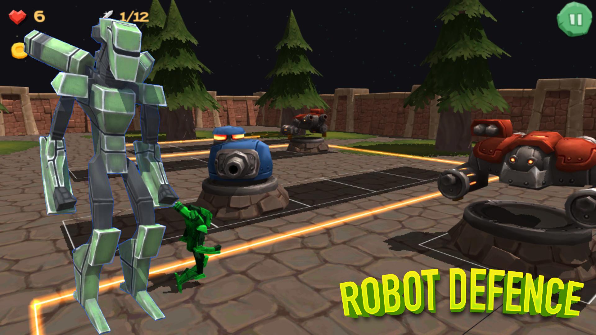 Android application Robot Defense 3D TD screenshort