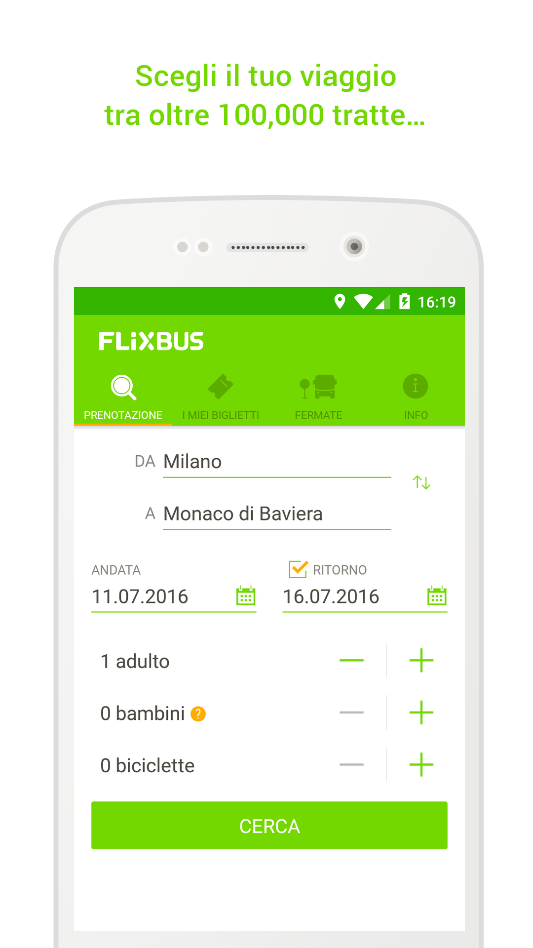 Android application FlixBus: Book Cheap Bus Tickets screenshort