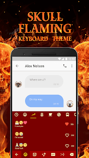 How to download Flaming Skull Keyboard Theme for Whatsapp patch v2.0 apk for bluestacks