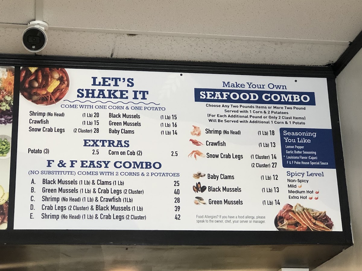 F&F Poke Bowl gluten-free menu