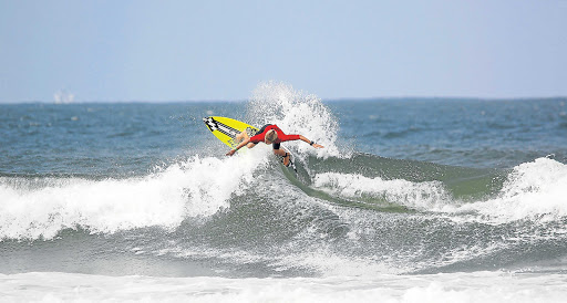 Talented 13 year old East London surfer Mitch du Preez cleaned up at the recent South African Surfing Legends high performance contest series in Duran Picture: Craig Dove
