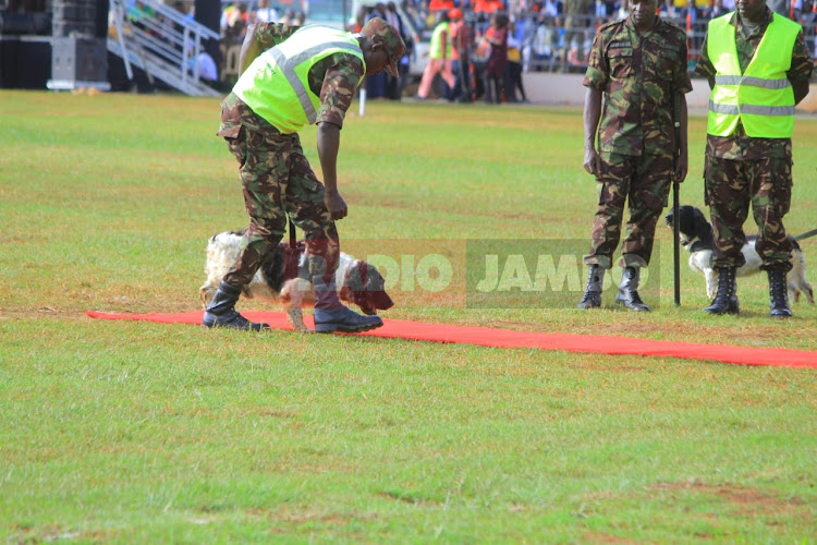 kwa gwaride la heshima kabla maadhimisho ya Madaraka Day katika uwanja wa Embu mnamo Juni 1, 2023.