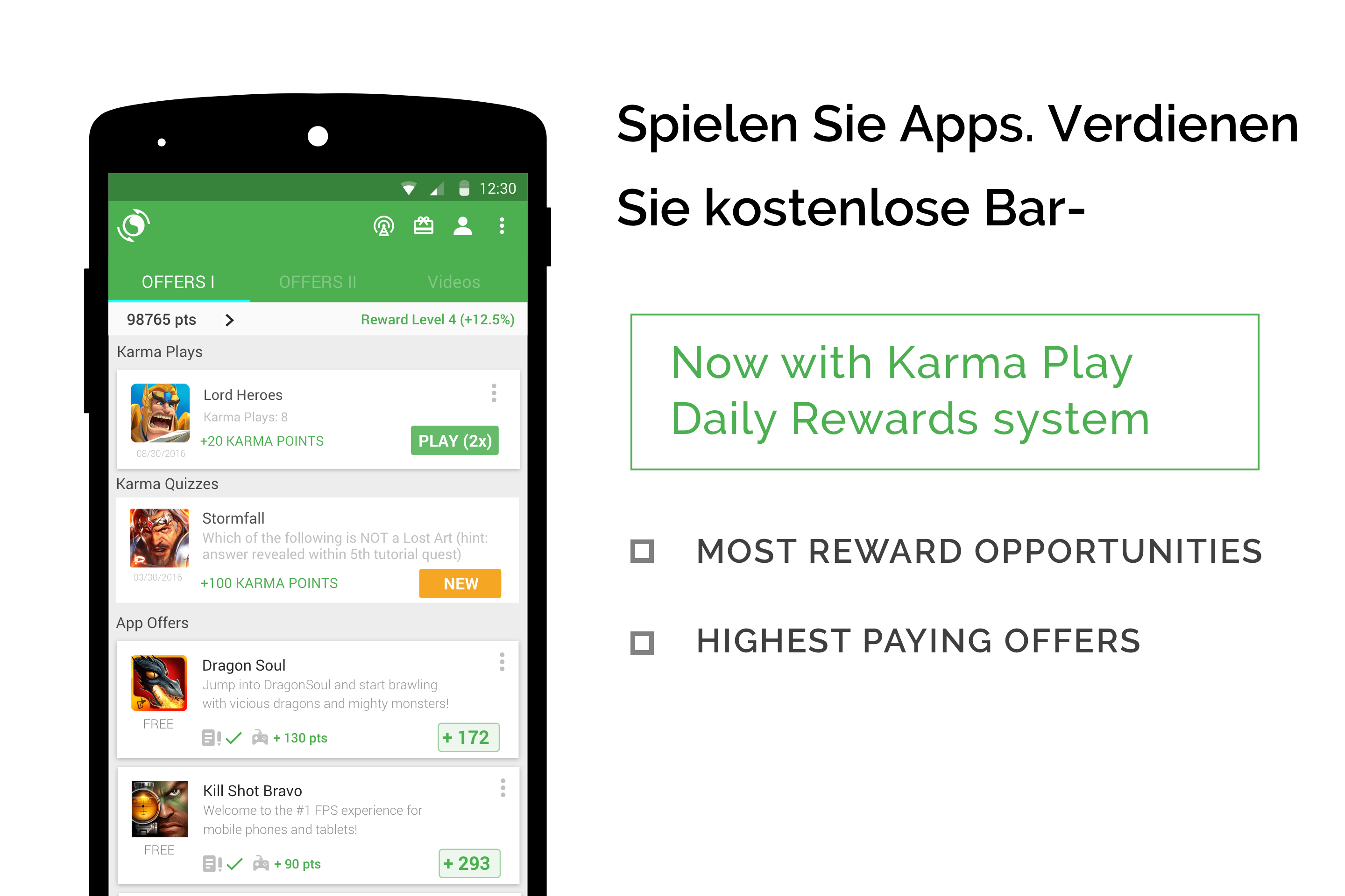 Android application appKarma Rewards & Gift Cards screenshort