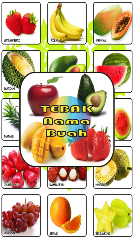 Android application Tebak Nama Buah screenshort