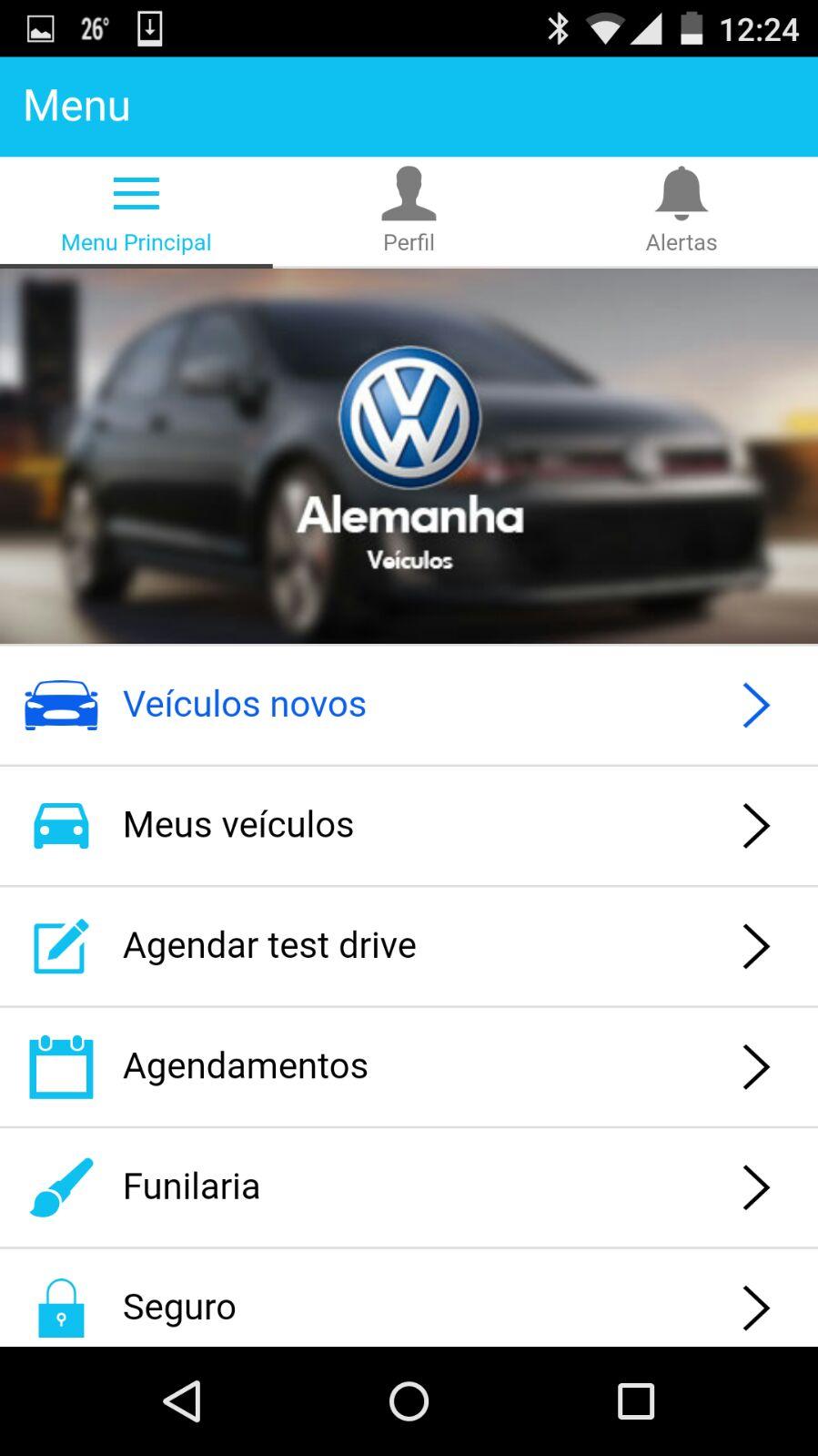 Android application Alemanha Veículos Volkswagen screenshort