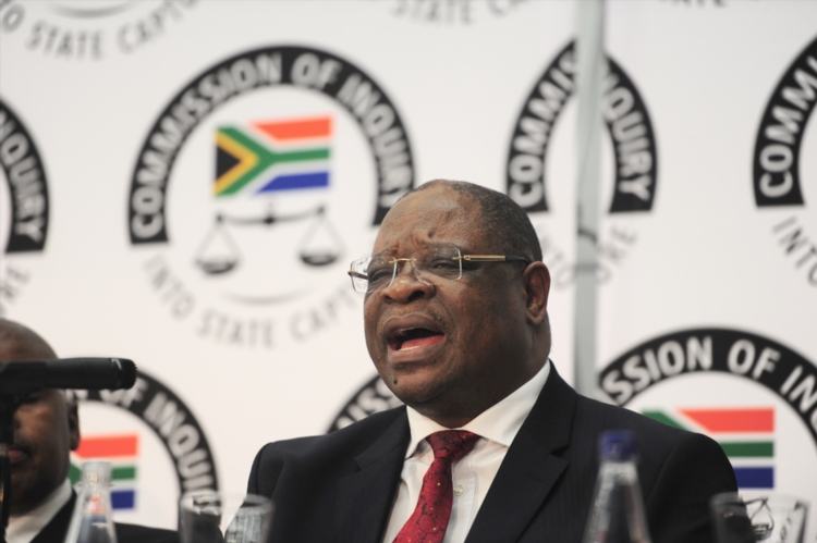 Chief justice Raymond Zondo at the state capture commission of inquiry. File photo.