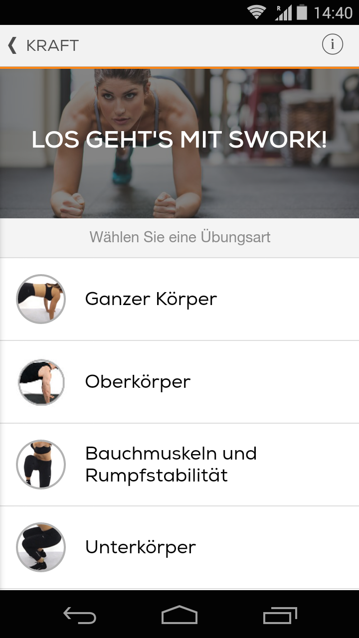 Android application Sworkit Fitness – Workouts & Exercise Plans App screenshort