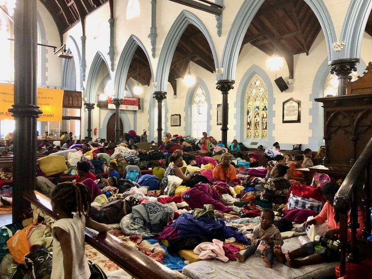 Refugees have taken shelter at the Central Methodist Mission in Cape Town.