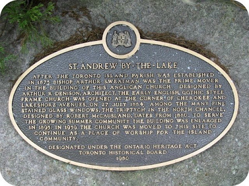 After the Toronto Island parish was established in 1875 Bishop Arthur Sweatman was the prime mover in the building of this Anglican church. Designed by Arthur R. Denison, architect, the Early...