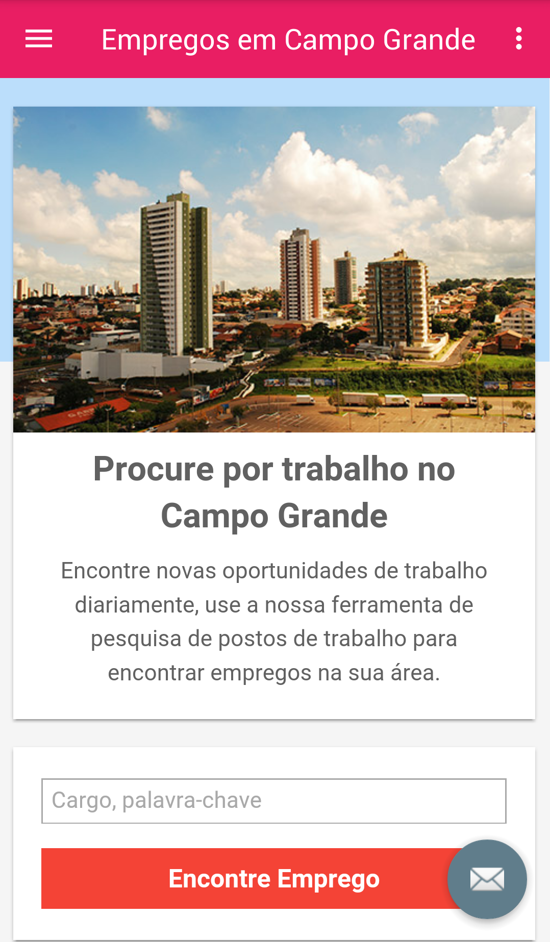 Android application Empregos em Campo Grande screenshort