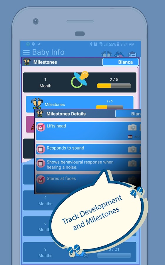Baby Info - Baby development and feed tracker app — приложение на Android