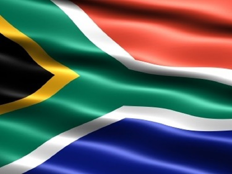 The South African flag.