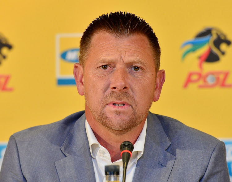 Eric Tinkler, coach of Supersport United during the 2017 MTN8 Supersport United press conference at PSL Offices, Johannesburg on 11 October 2017.