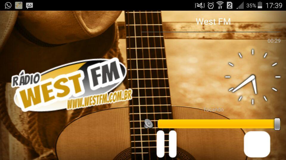 Android application West FM screenshort
