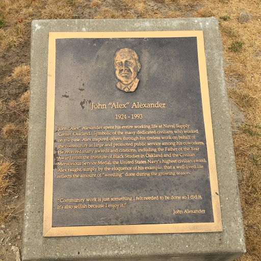 Alex Alexander  1924-1993  Alexander spent his entire working life at Naval Supply  Center, Oakland. Symbolic of the many dedicated civilians who worked  on the base, Alex inspired others through...