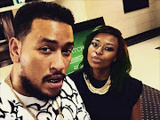 Rapper AKA and ex girlfriend DJ Zinhle posing on his Instagram page.