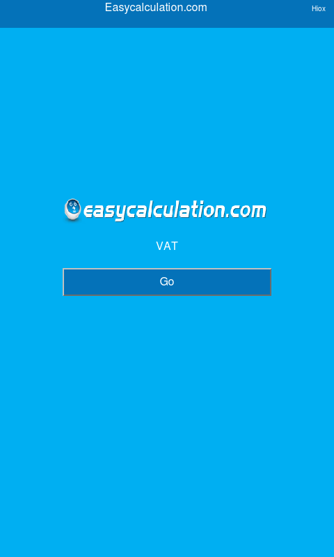 Android application VAT calculator screenshort