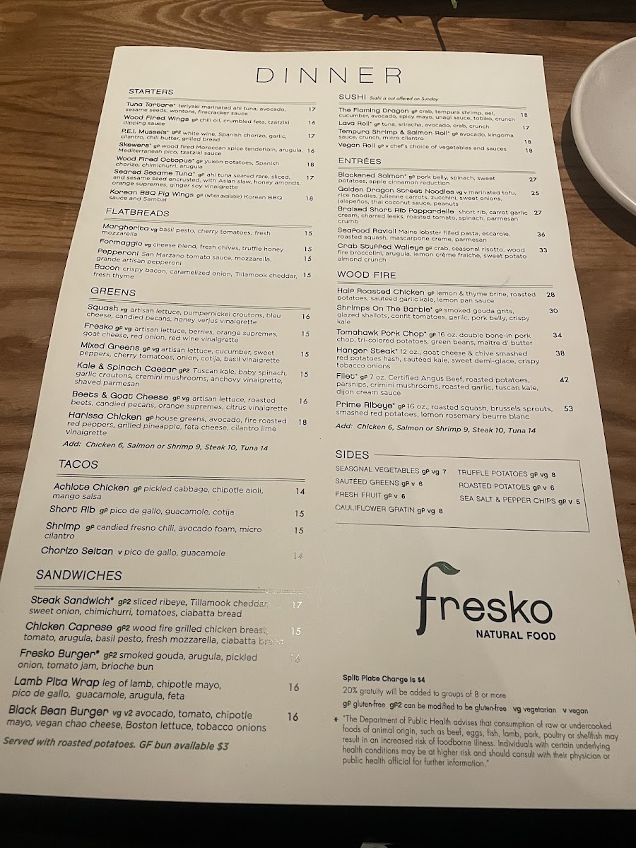 Gluten-Free at Fresko