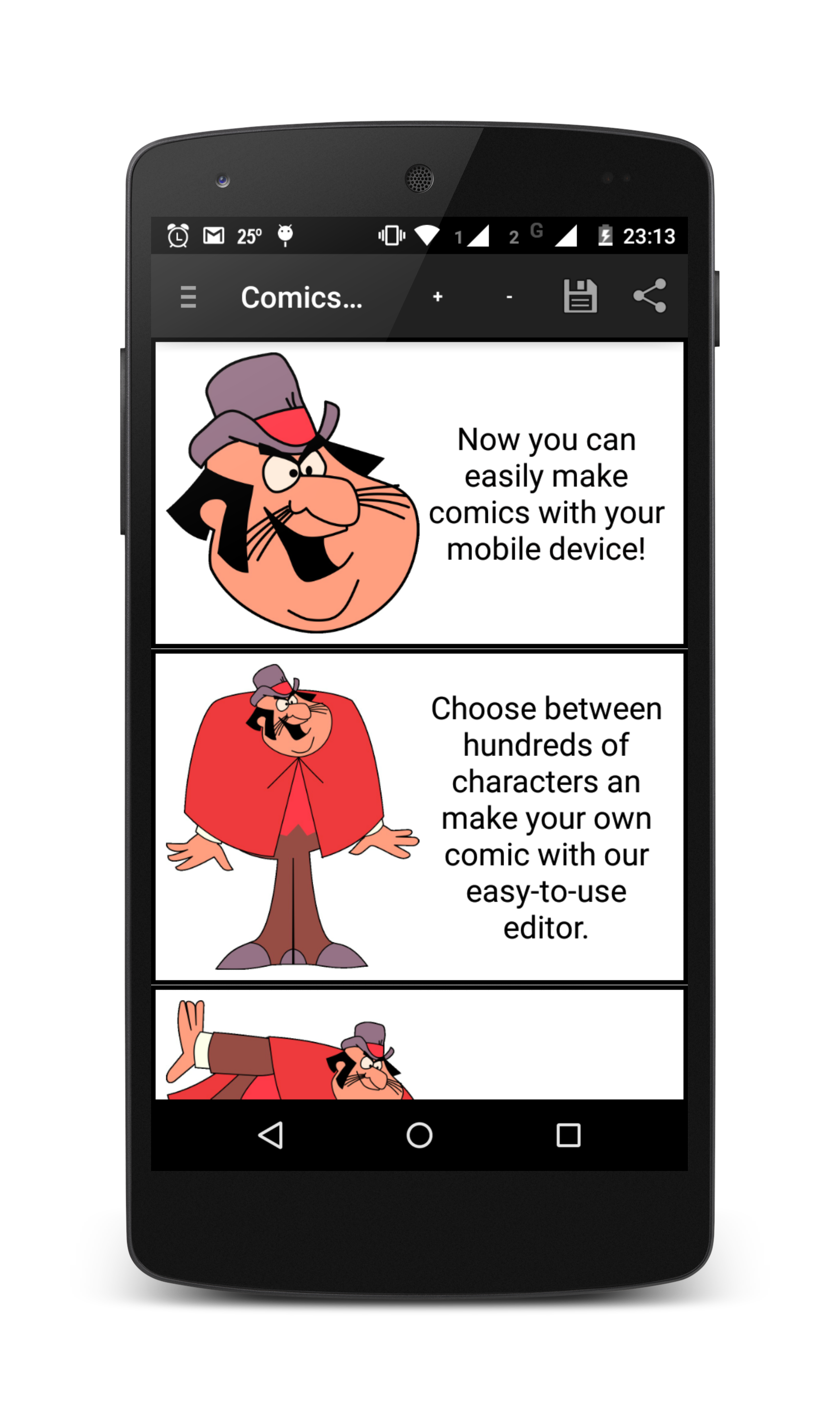 Android application Comic Maker for Android screenshort