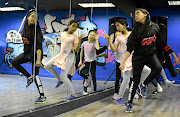 Dancers rehearsing at the Mario Gomes Hip-Hop  Dance Academy  studio in Krugersdorp, West Rand. 
