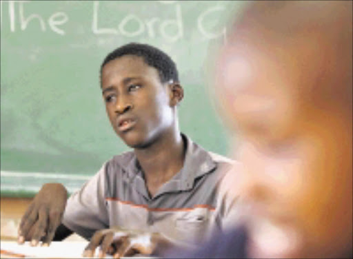 LESSON: Many schools for the blind lack Braille, an indispensable learning tool for the blind. Pic: ALON SKUY. 11/07/2009. © Sowetan. Bongi Nkosi reads brail at The Sibonile School for the Blind in Klipriver. 11/09/07. PICTURE: ALON SKUY