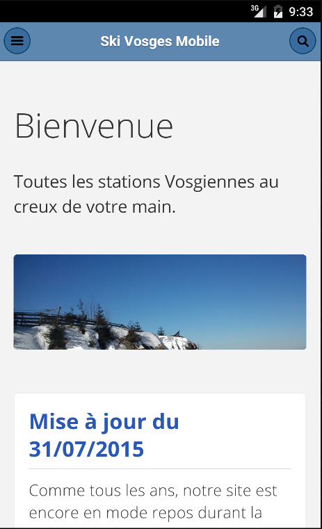 Android application Ski Vosges Pro screenshort