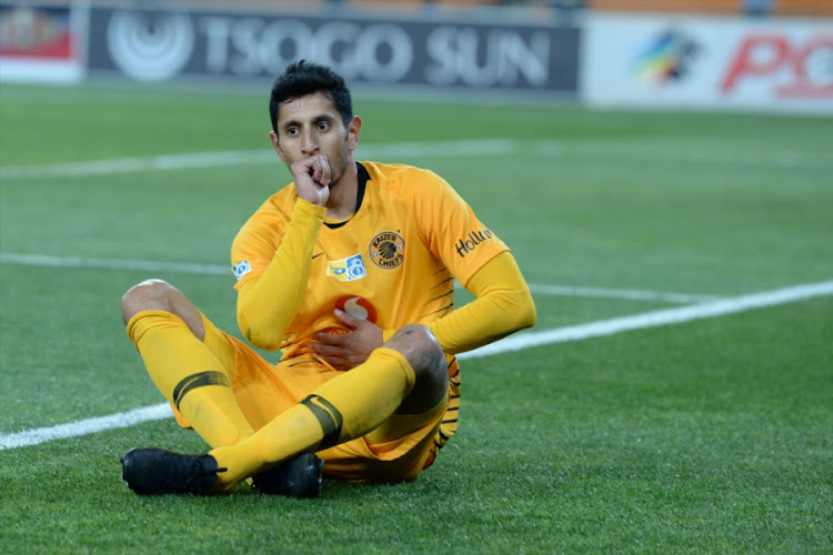 Kaizer Chiefs striker Leonardo Castro celebrates after a scoring the second goal in a 3-0 MTN8 quarterfinal win over Free State Stars at FNB on August 11, 2018 in Johannesburg, South Africa.