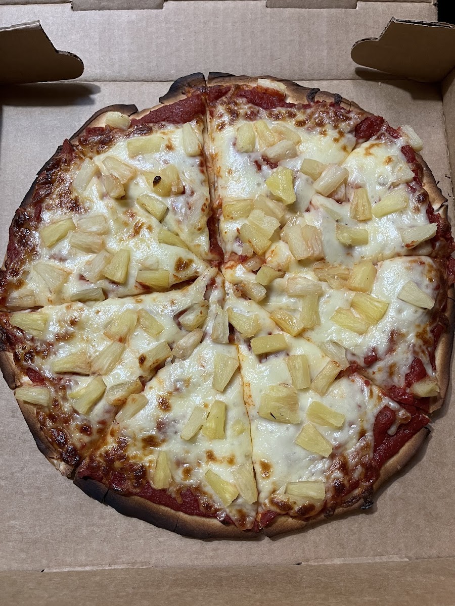 Gluten free Pineapple pizza