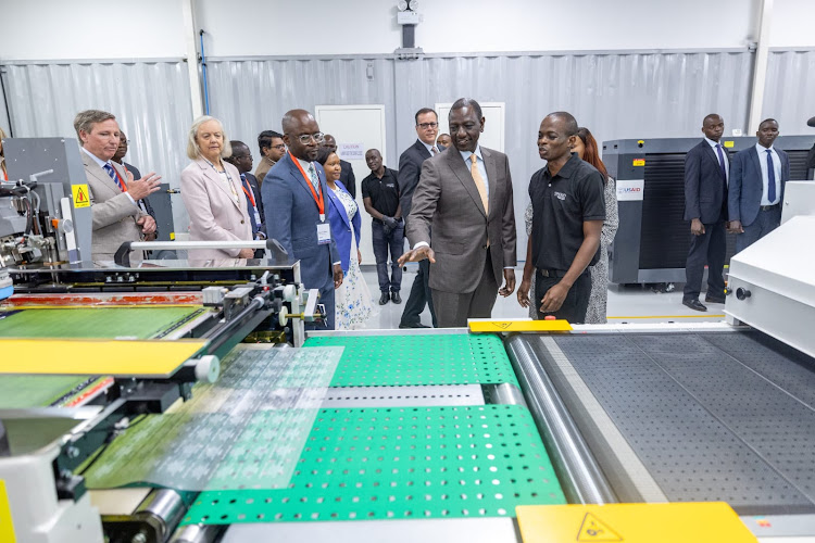 President William Ruto during the opening of Nextgen Export Processing Zone in Mavoko, Machakos, on April 23, 2024.
