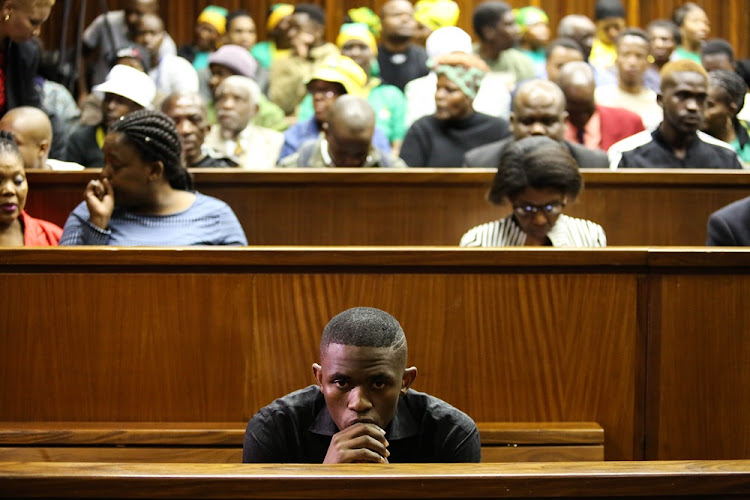 Sandile Mantsoe at the South Gauteng High Court on May 3 2018. He was sentenced to more than 30 years in jail for the murder of Karabo Mokoena.