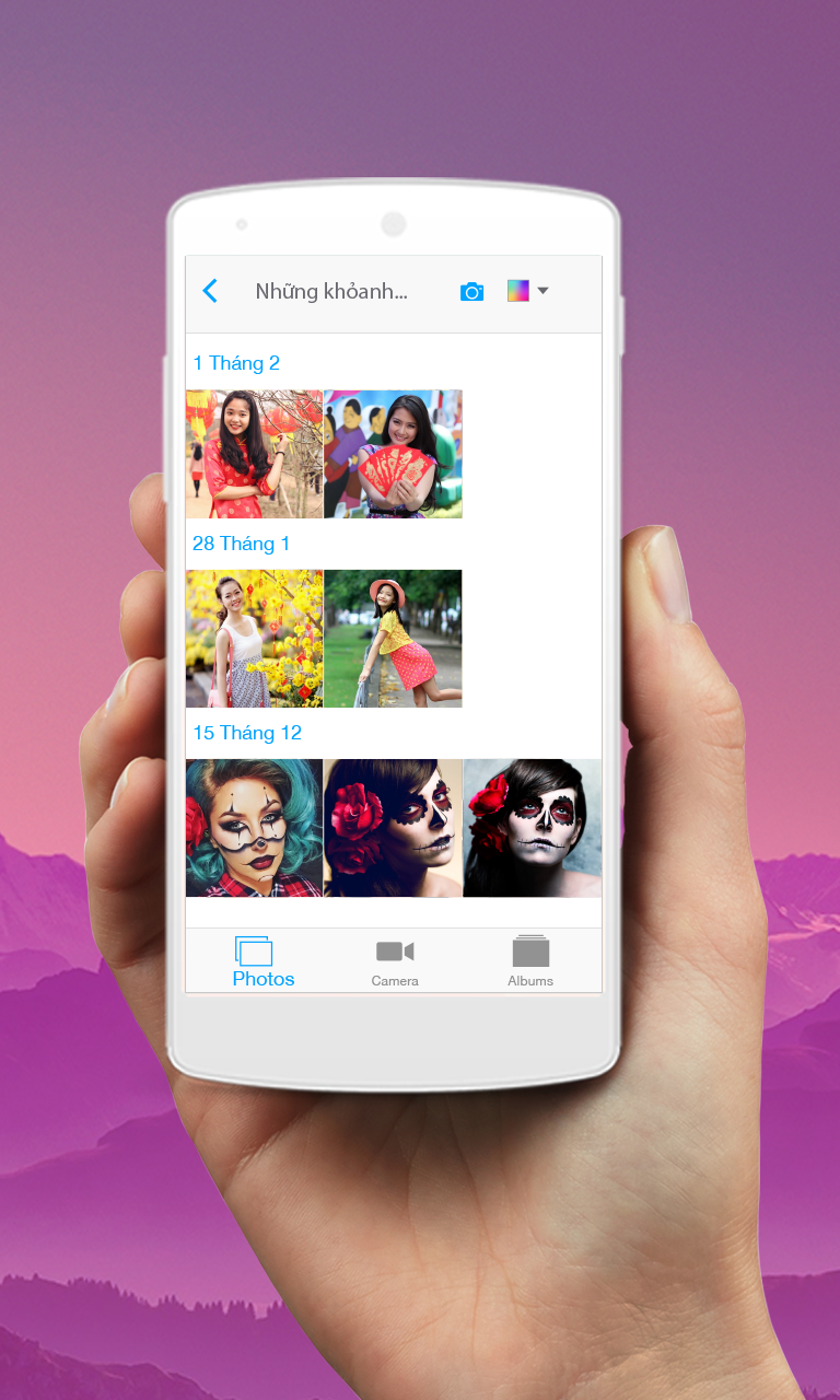 Android application Photo gallery with iOS 9 style screenshort