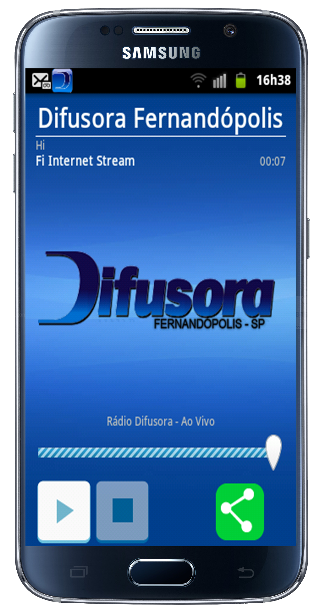 Android application Rádio Difusora Fernandópolis screenshort