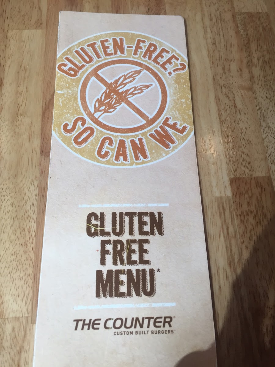 The Counter gluten-free menu