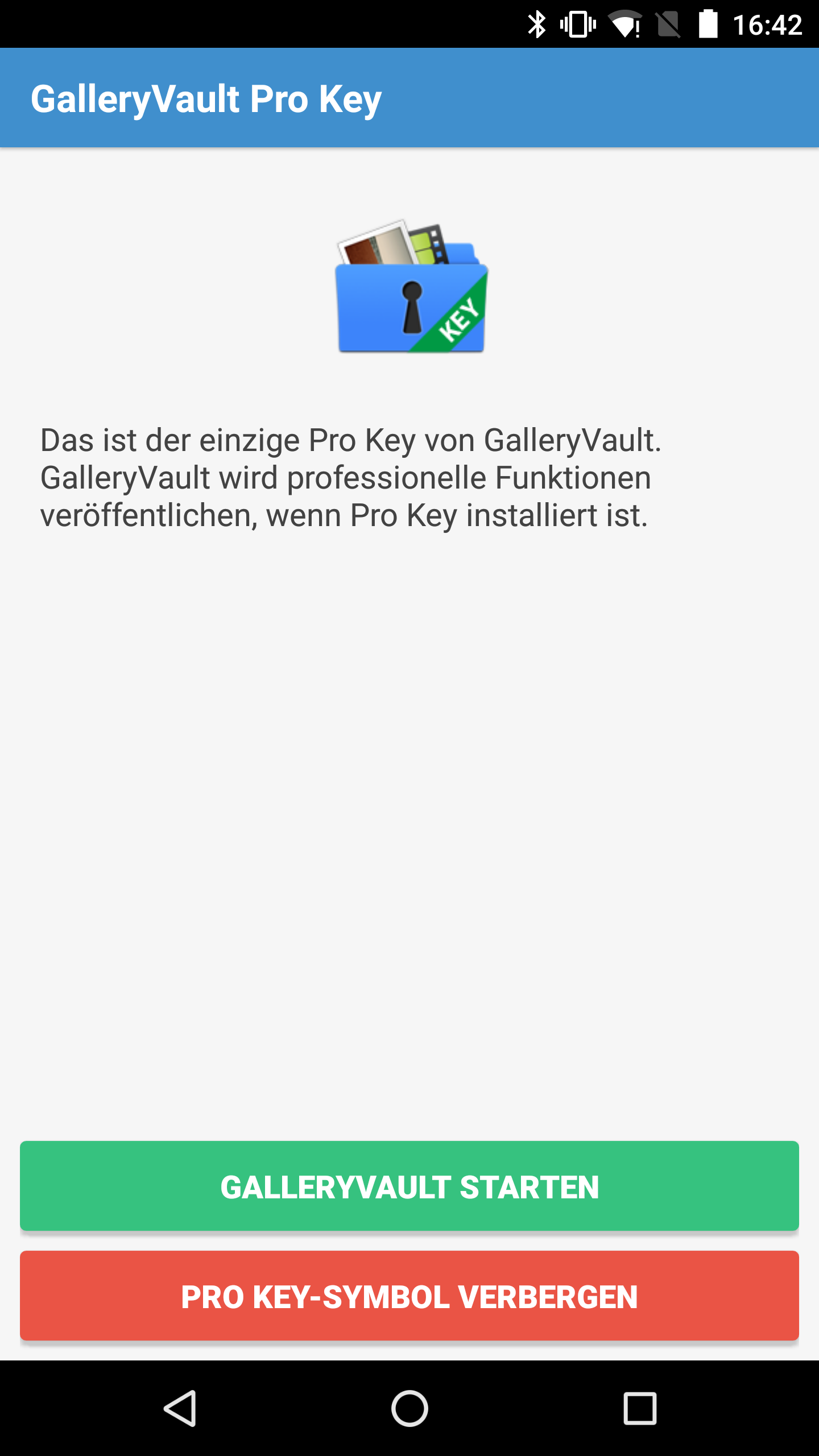 Android application GalleryVault Pro Key - Hide Pictures And Videos screenshort