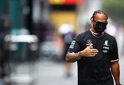 Lewis Hamilton walks in the paddock during previews ahead of the F1 Grand Prix of France at Circuit Paul Ricard on June 17 2021 in Le Castellet, France. 