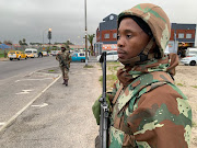 Soldiers have been deployed to various areas around the country to ensure lockdown regulations are adhered to. 