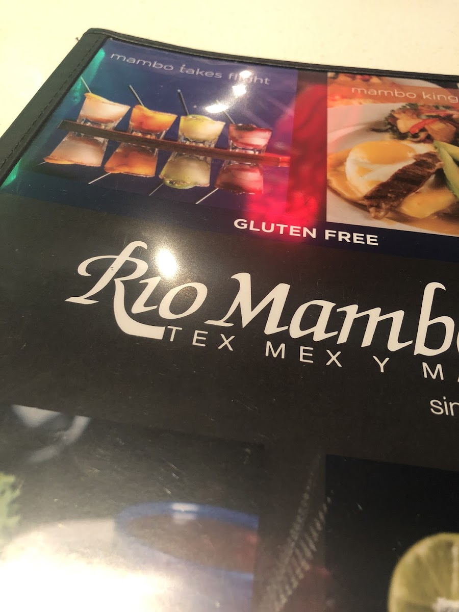 A completely gluten free menu!?! Yes!!